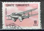 Turkije 1967 Propellor vliegtuig dubbeldekker, Verzenden, Gestempeld, Vliegtuigen