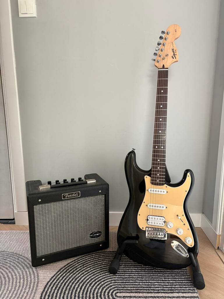 Squier Affinity Stratocaster SSH met Fender G-deck junior, Fender, Gebruikt, Met versterker, Ophalen of Verzenden