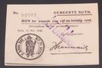 Nederland - Noodgeld - Nuth, 25 cent 1940 - Nr 00003., Ophalen of Verzenden, Los biljet