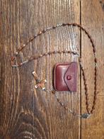 bruine paternoster met zakje Lourdes, Ophalen of Verzenden