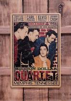 Million Dollar Quartet Cash Elvis reclamebord van metaal, Info@deconoord.nl, Deco Noord, Nieuw, Ophalen of Verzenden