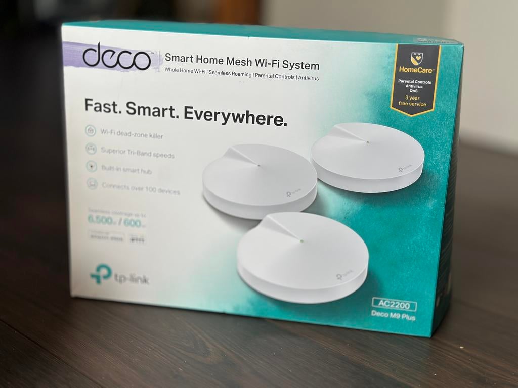 3x TP-Link Deco M9 Plus AC200 Mesh, Ophalen, Zo goed als nieuw, Router