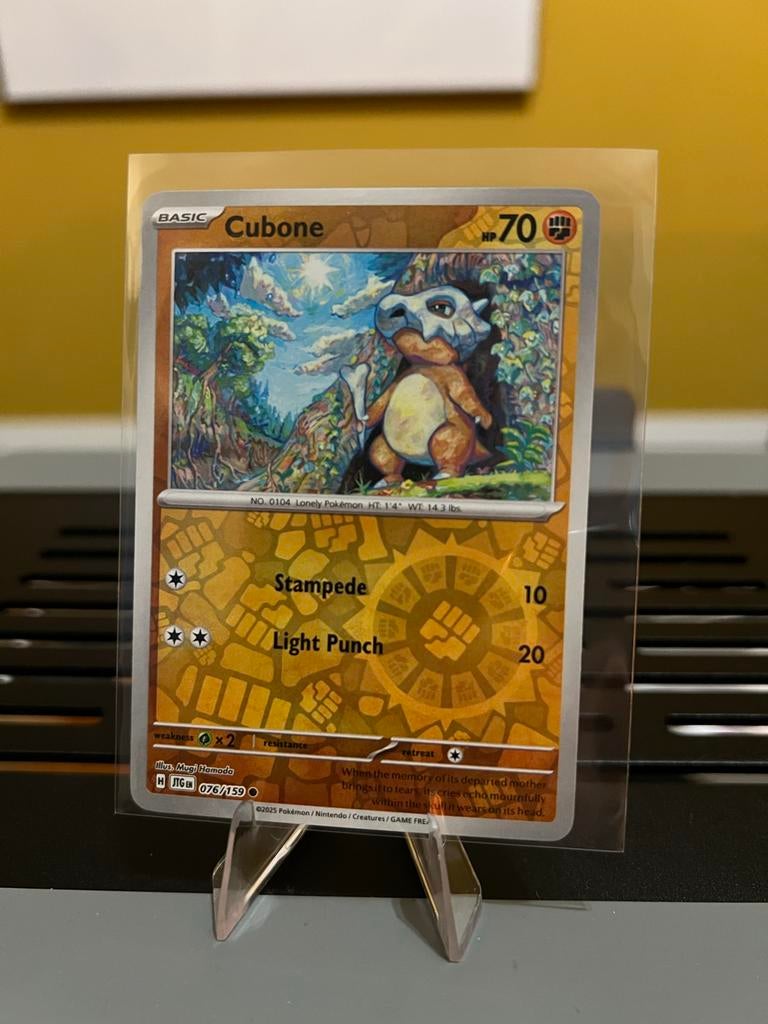 Pokémon Kaart Cubone 076/159 - Nieuwstaat Reverse Holo, Ophalen of Verzenden, Nieuw, Losse kaart
