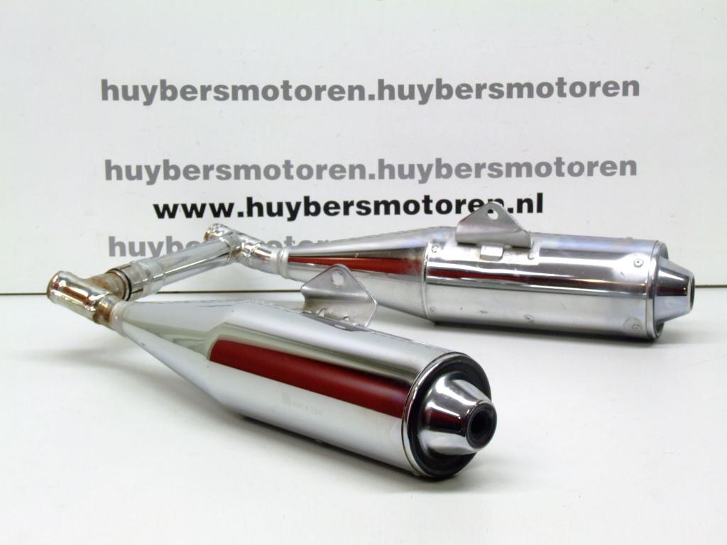 Uitlaat Dempers Origineel Kawasaki EN500 Vulcan, Motoren, Ophalen, Info@huybersmotoren.nl, Gebruikt, HM - Sale