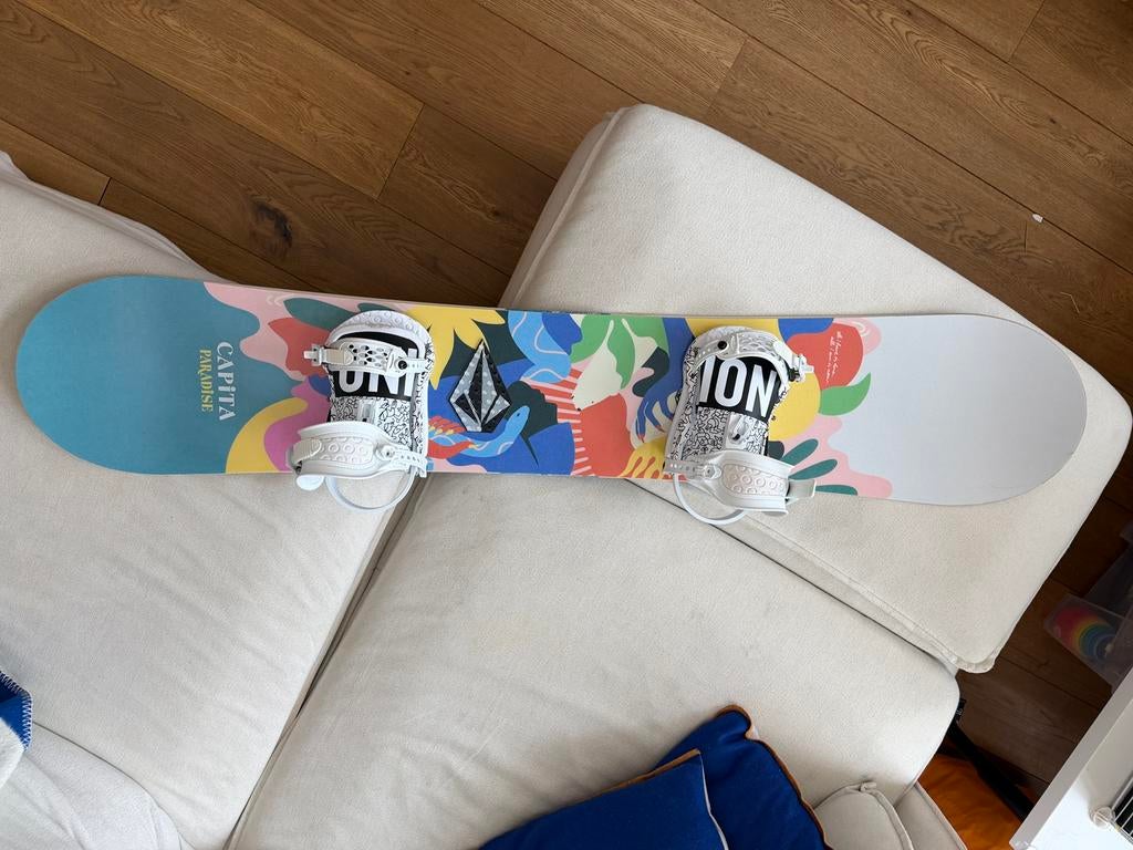 Women’s Capita snowboard 145 w bindings boots and bag, Ophalen, Zo goed als nieuw, Board