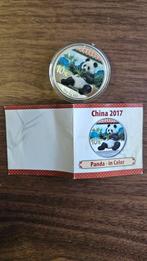 Panda 2017  colourized, Ophalen of Verzenden, Zilver