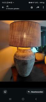 Rustieke tafellamp met stoffen kap, 50 tot 75 cm, Ophalen of Verzenden, Zo goed als nieuw, Rustiek, Landelijk