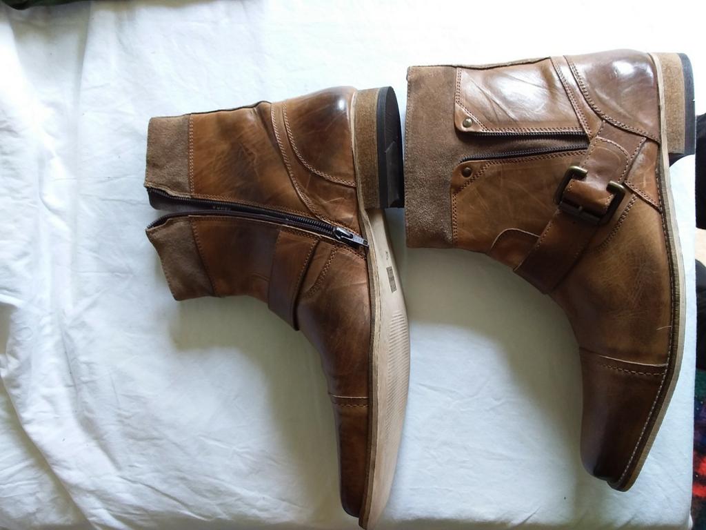 Starc Cowboy laarzen 47 boots maat 47 leer zool rits Nieuw, Ophalen of Verzenden, Zo goed als nieuw, Bruin, Boots