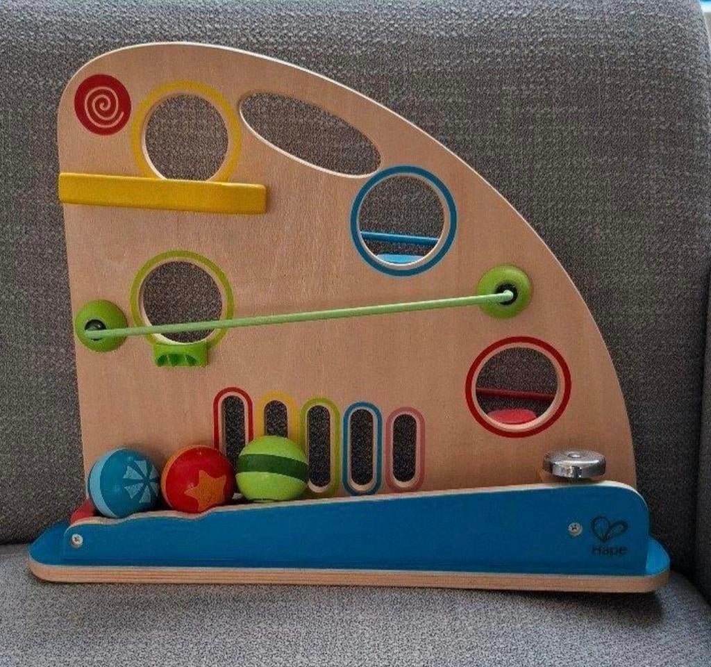 Houten Hape roller derby knikkerbaan., Kinderen en Baby's, Speelgoed | Houten speelgoed, Ophalen of Verzenden, Gebruikt, Overige typen