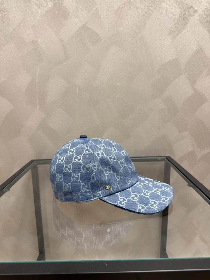 Gucci pet blauw, Kleding | Heren, Hoeden en Petten, Nieuw, Pet, 57 cm (M, 7⅛ inch) of minder, Verzenden