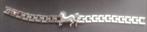 Zilverkleurige schakel armband met paard, Ophalen of Verzenden, Zo goed als nieuw, Zilver, Zilver