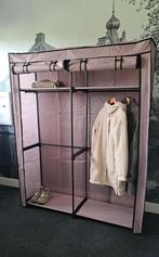 Stabiele stoffen kast - 140x43x174cm - Paars - Kledingkast, Huis en Inrichting, Kasten | Kledingkasten, 100 tot 150 cm, Met plank(en)
