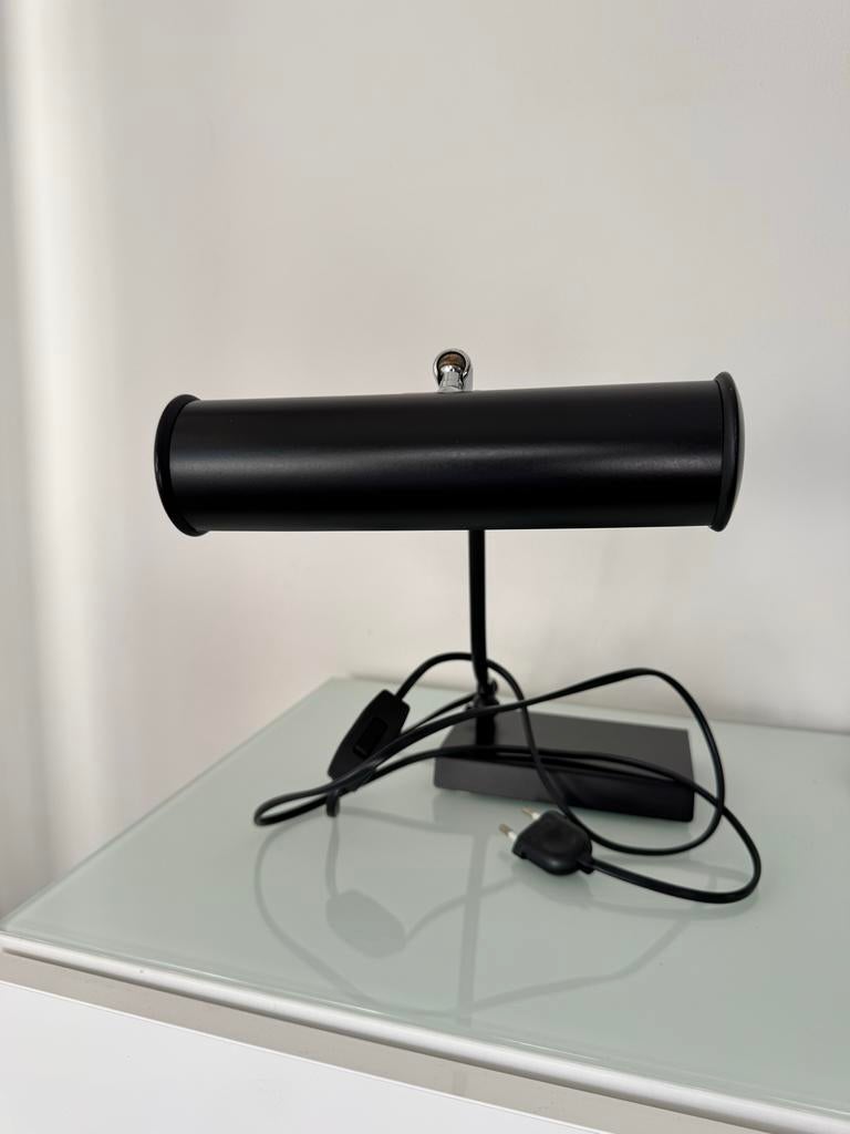 Anvia pianolamp of tafellamp zwart, Huis en Inrichting, Lampen | Tafellampen, Ophalen, Gebruikt, Metaal, Minder dan 50 cm