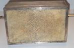 Zeldzame en schitterende sigaren doos Zilver met roggenhuid, Antiek en Kunst, Ophalen of Verzenden, Zilver