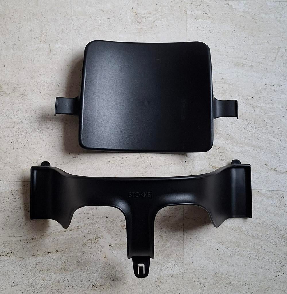 Stokke tripp trapp babyset zwart evt 2x, Kinderen en Baby's, Kinderstoelen, Ophalen of Verzenden, Zo goed als nieuw, Meegroeistoel