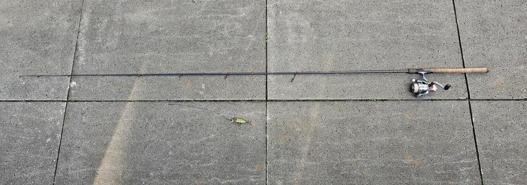 Ridge Classix Spin 240 met Zebco OptiX40 molen, Ophalen