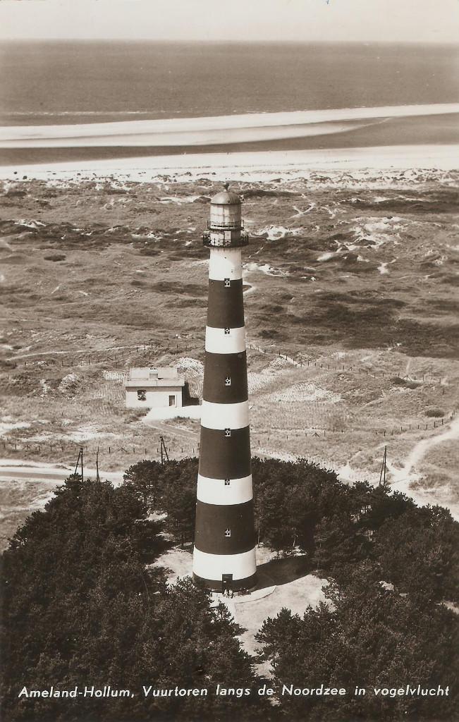 Ameland Hollum Vuurtoren 1965, Ophalen of Verzenden, 1960 tot 1980, Gelopen, Friesland