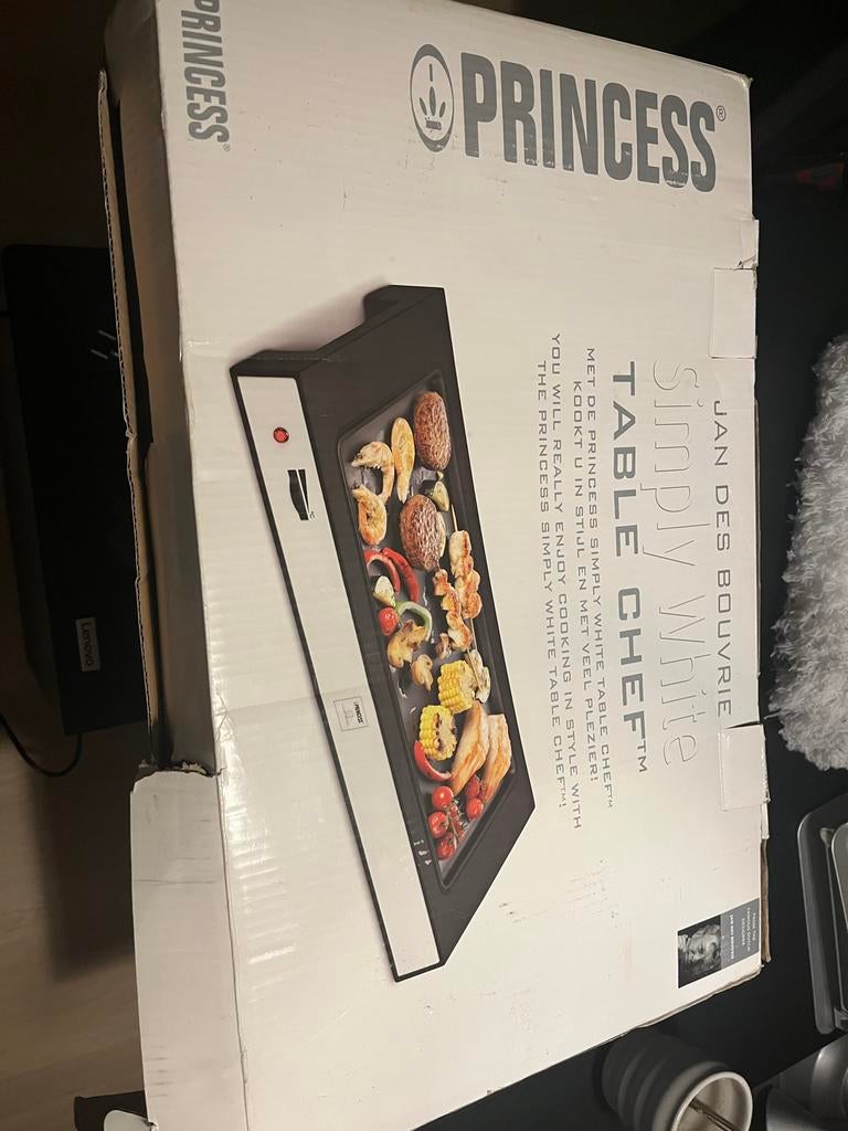 Princess Table Chef (Bakplaat), Witgoed en Apparatuur, Grillplaten, Ophalen of Verzenden, Nieuw, Tafelgrill