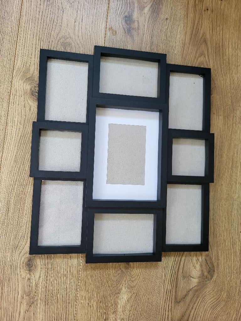 Fotolijst collage zwart, Audio, Tv en Foto, Fotografie | Fotolijsten, Ophalen, Zo goed als nieuw