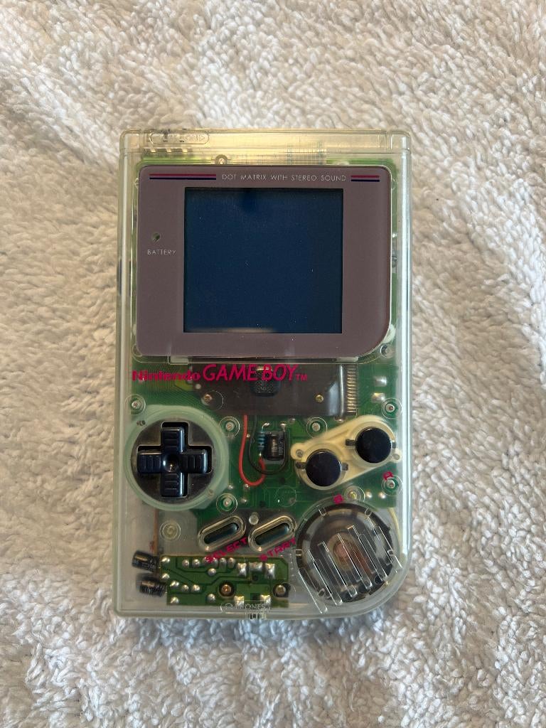 GameBoy Classic transparant - backlight, Spelcomputers en Games, Spelcomputers | Nintendo Game Boy, Ophalen of Verzenden, Refurbished