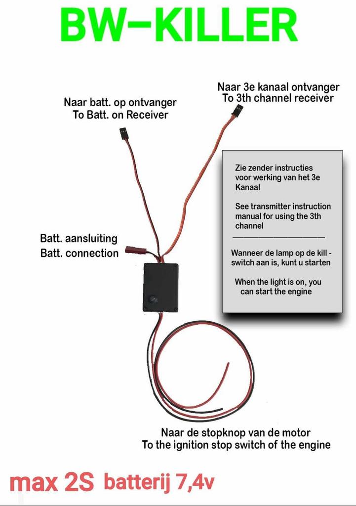 Kill switch RC Auto FG Losi 1:5 Big Scale, Hobby en Vrije tijd, Modelbouw | Radiografisch | Auto's, Benzine, Gebruikt, Auto offroad
