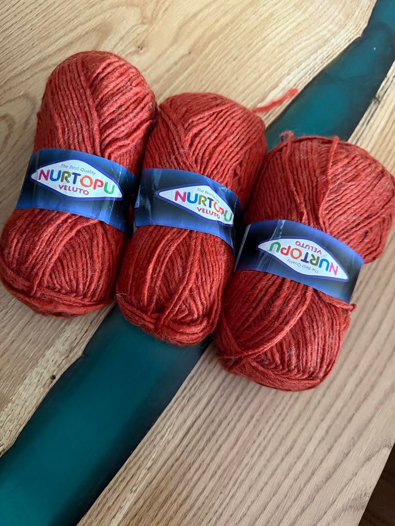 Zacht breigaren in dakpan kleur - NURTOPU VELUTO, Hobby en Vrije tijd, Ophalen of Verzenden, Nieuw, Breien, Wol of Garen