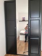 IKEA Pax kast zwart met spiegeldeur (150x60x201 cm), Ophalen, Gebruikt, 50 tot 75 cm, 200 cm of meer