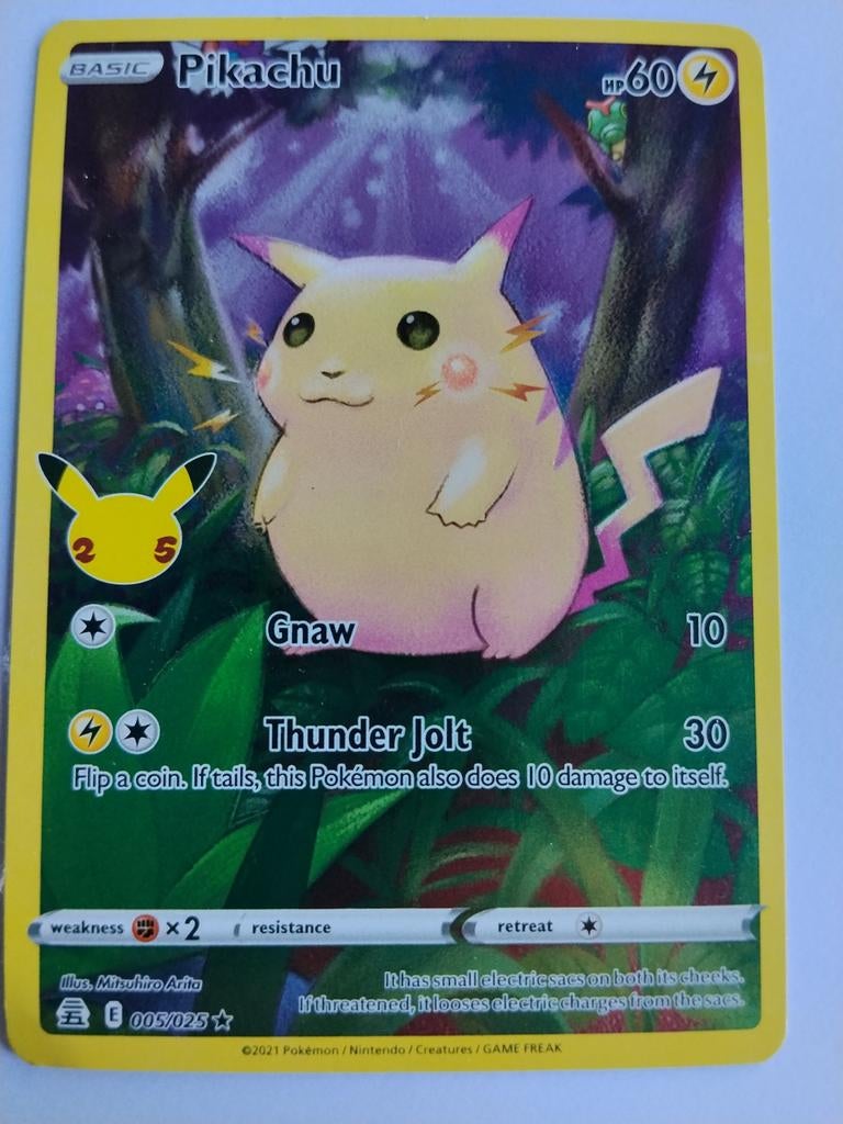 Pokemon kaart Pikachu 005/025, Hobby en Vrije tijd, Verzamelkaartspellen | Pokémon, Ophalen of Verzenden, Zo goed als nieuw
