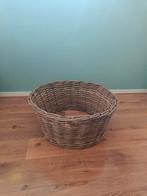 Grote rieten mand, Gebruikt, Mand, Rond, Ophalen of Verzenden