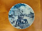 Nostalgische Delftsblauwe wandbord met "De Klompenmaker", Verzenden, Zo goed als nieuw