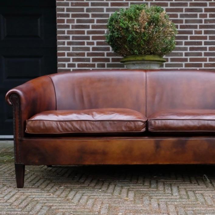 origineel Engelse Clubbank of Designbank, Ophalen, Zo goed als nieuw, Leer, Design Modern Engels Chesterfield industrieel