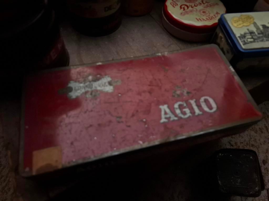 Vintage Agio Sigaren Blik - Rood, Ophalen of Verzenden, Gebruikt, Overige, Overige merken