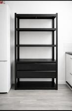 BROR Stellingkast met lades/planken, zwart, 85x40x190 cm, Ophalen, 1 of 2 laden, 50 tot 100 cm, Zo goed als nieuw