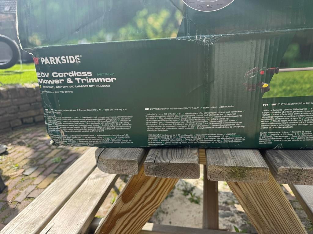 Parkside 20V Accu Grasmaaier & Kantenmaaier Set, Tuin en Terras, Grasmaaiers, Ophalen, Cirkelmaaier, Accu-grasmaaier, Nieuw