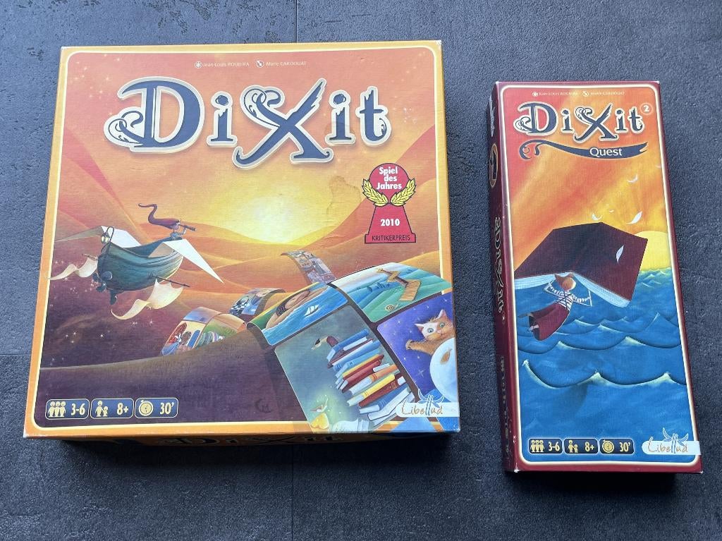 Spel Dixit (inclusief uitbreidingsset), Hobby en Vrije tijd, Gezelschapsspellen | Bordspellen, Vijf spelers of meer, Ophalen of Verzenden
