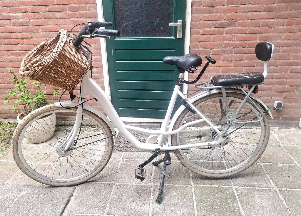 Damesfiets, moederfiets, wit., Fietsen en Brommers, Ophalen, Gebruikt, Overige merken