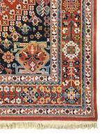 Vintage Perzisch tapijt, handgeknoopt, rood/zwart patroon, Perzisch, Oosters, Klassiek, Vintage, Crème, 150 tot 200 cm, Onbekend