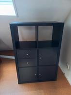 Ikea Kallax kast zwartbruin met deuren en lades, Huis en Inrichting, Ophalen, Overige materialen, 50 tot 100 cm, Zo goed als nieuw