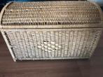 Grote rieten mand met deksel - Zo goed als nieuw, Ophalen, Zo goed als nieuw, Overige materialen