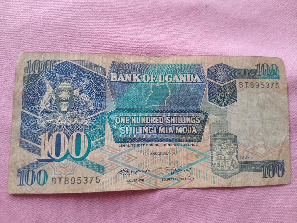 Oeganda 100 Shilling biljet 1987, Ophalen of Verzenden, Overige landen, Los biljet