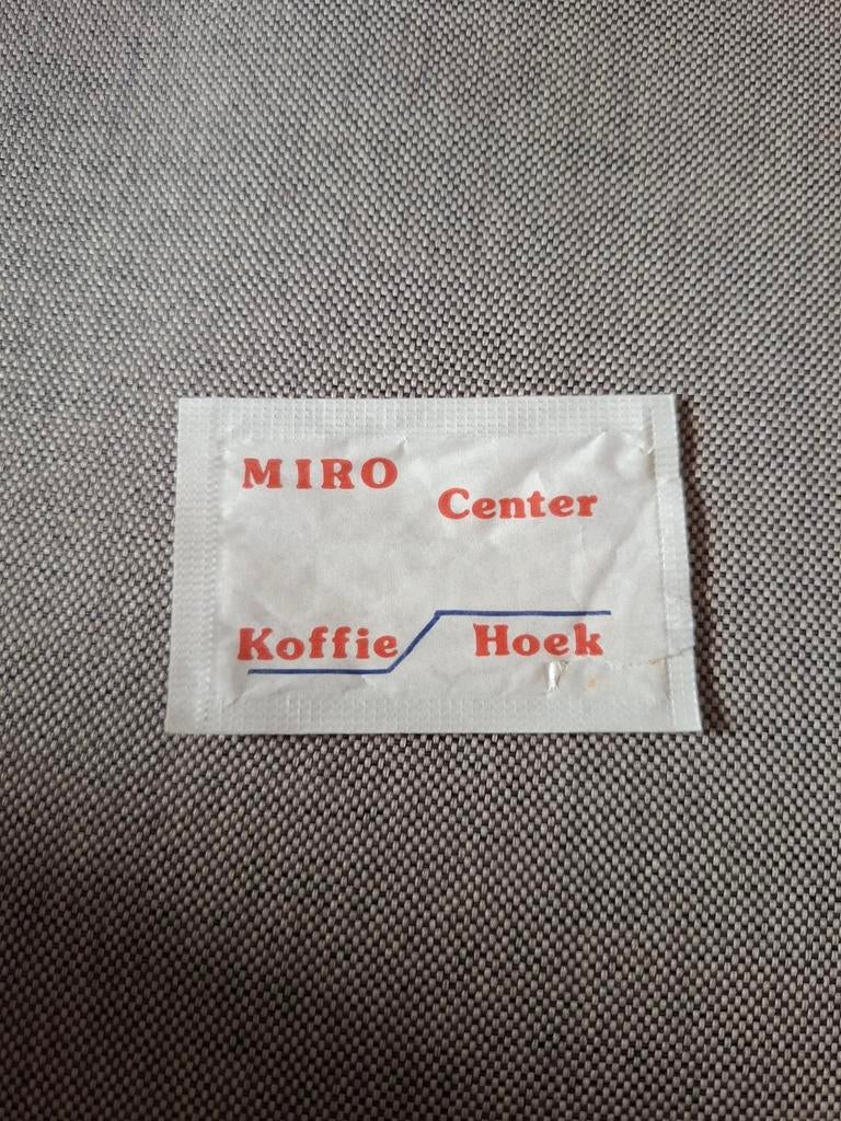 Miro Center Koffie Hoek suikerzakje, Verzamelen, Ophalen of Verzenden, Nederland