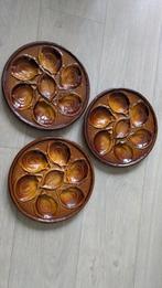 Barbotine Franse Retro Vintage oester borden, Ophalen of Verzenden, Overige stijlen, Bord(en)