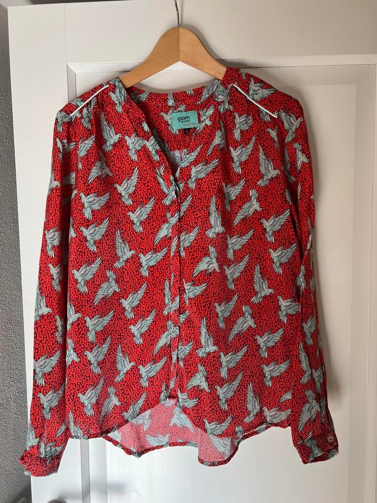 POM blouse rood, Kleding | Dames, Blouses en Tunieken, Ophalen of Verzenden, Zo goed als nieuw, Maat 38/40 (M), Rood