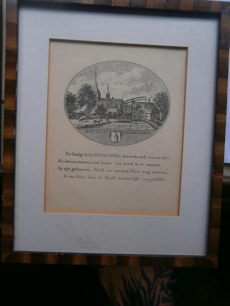 Druk Gravure v/h Dorpje Meliszand, Antiek en Kunst, Kunst | Etsen en Gravures, Ophalen of Verzenden