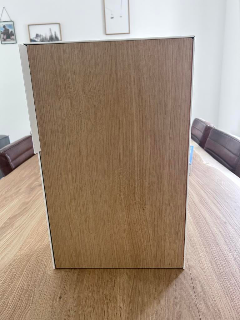 Witte brievenbus met sleutels, Tuin en Terras, Ophalen of Verzenden, Gebruikt, Staal, Wandbrievenbus