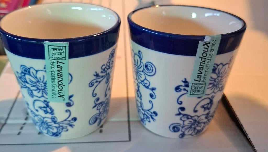 LavandouX koffiemokken, Ophalen, Nieuw, Porselein, Overige stijlen