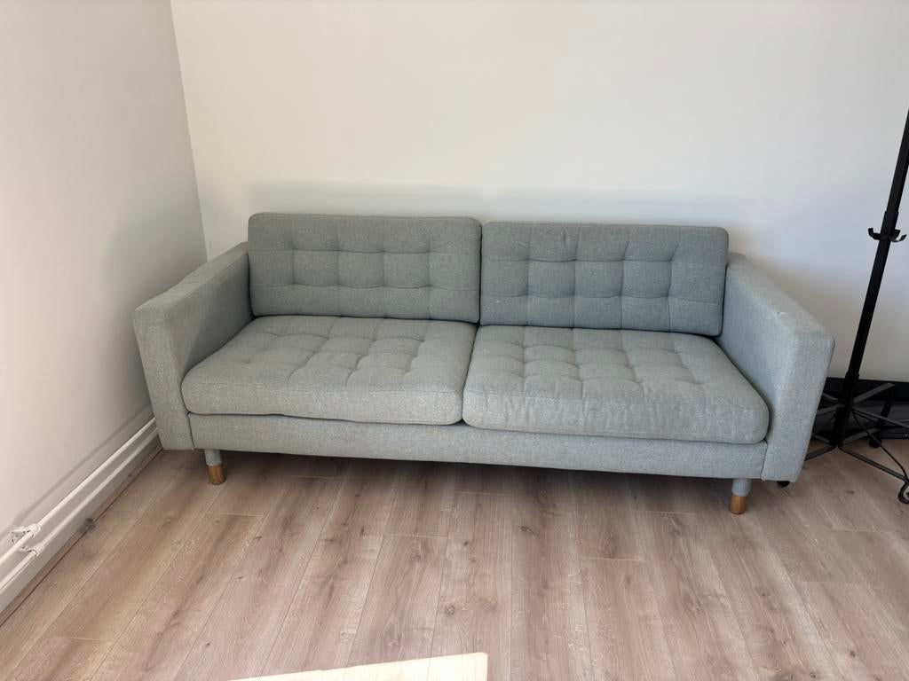 Ikea Landskrona 3-zitsbank geoen, Huis en Inrichting, Ophalen of Verzenden, Zo goed als nieuw, 75 tot 100 cm, Tweepersoons