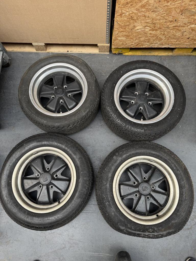 Porsche 911.361.020.12 Fuchs velgenset, Auto-onderdelen, Banden en Velgen, Gebruikt, Velg(en), -, -