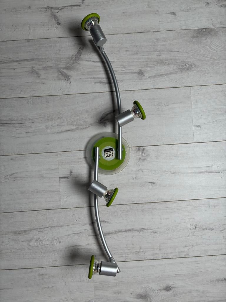 Plafondlamp met 4 verstelbare spots, Ophalen, Gebruikt, Glas