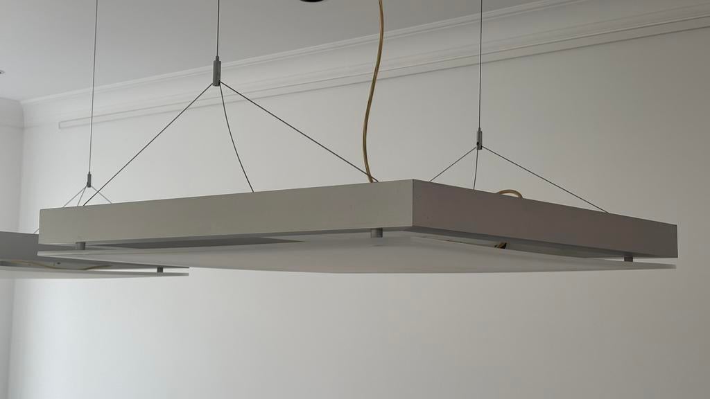 3x SLV hanglamp kantoor / garage – TL  60x60 – nette staat, Ophalen, Kunststof, Gebruikt, 50 tot 75 cm